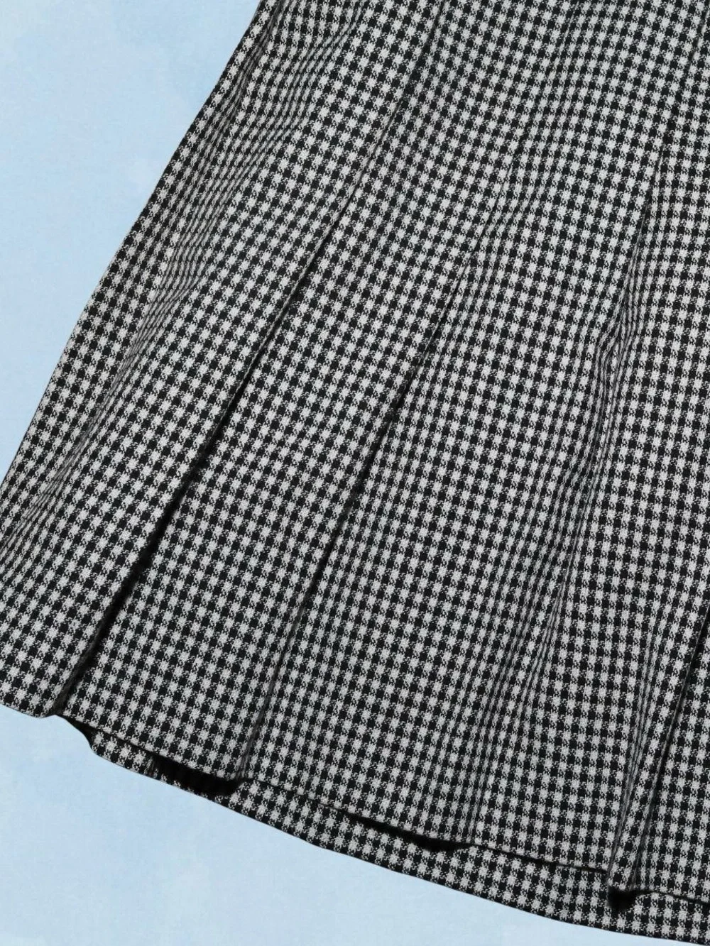 Gingham pleated skirt
